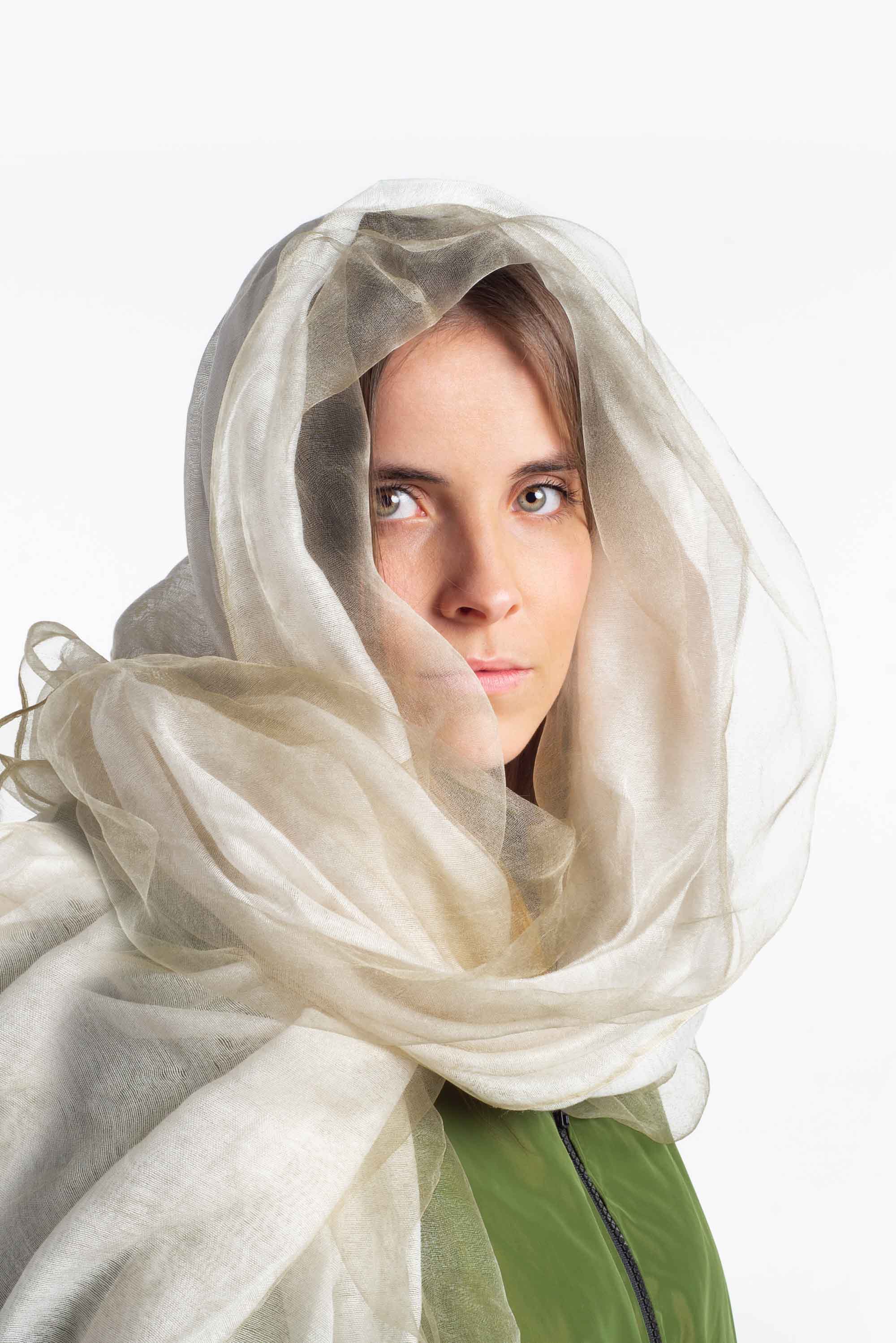 STOLE IN SILK AND COTTON