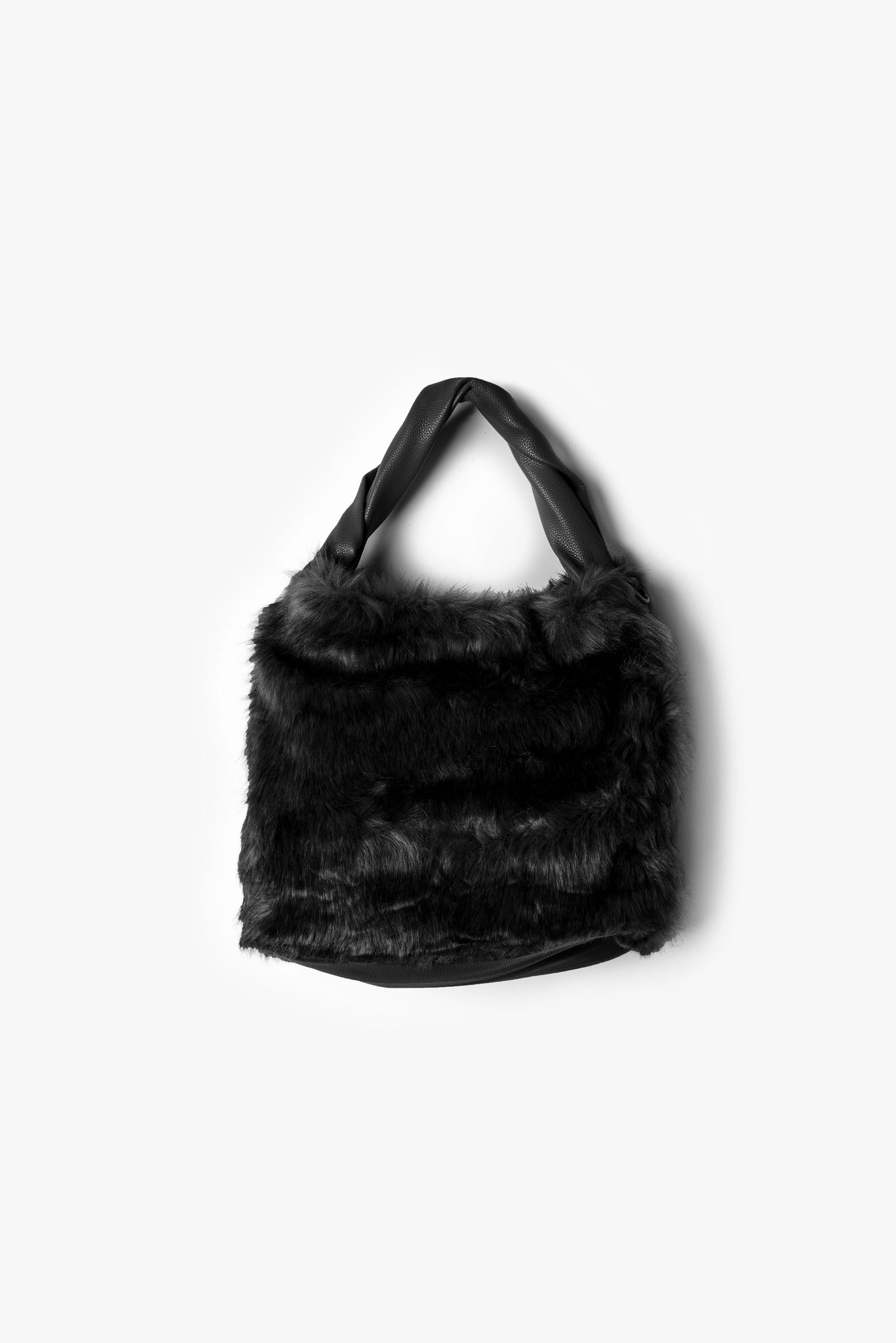 Faux leather handle bag
