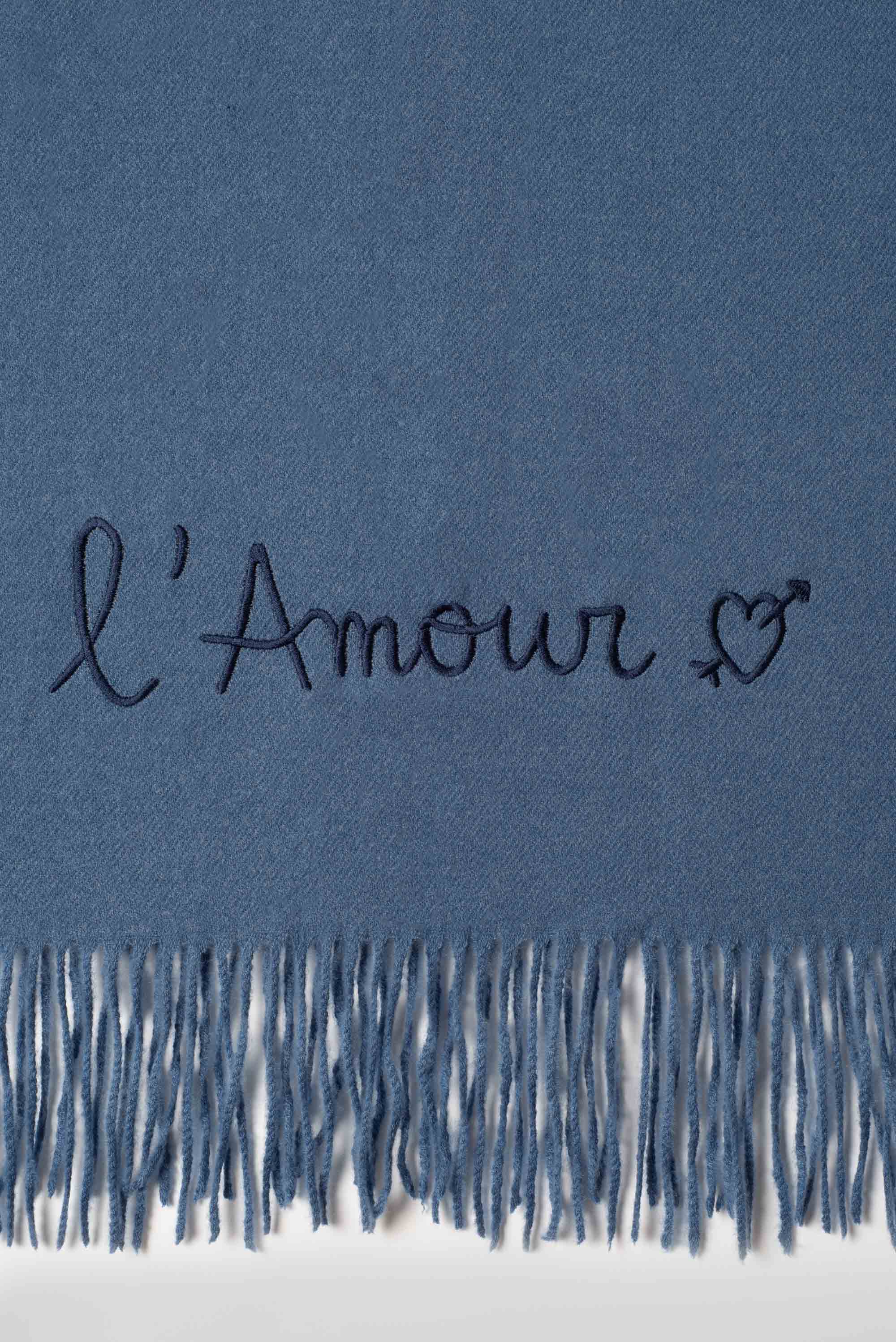 Sciarpa In Misto Cotone Con Stampa Stripes Blu Sciarpa In Misto Cotone Con Stampa Stripes Blu