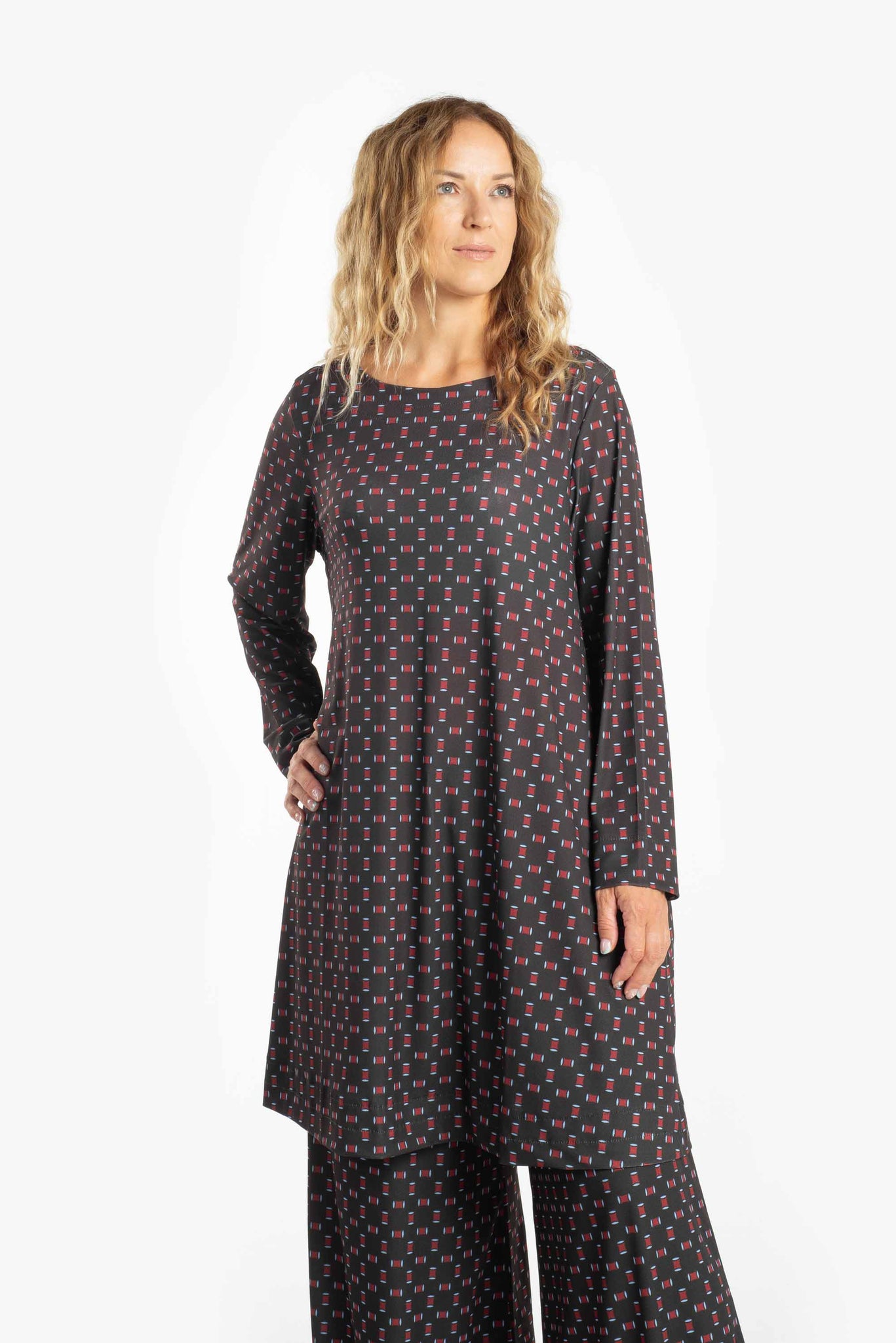 Short patterned dress
