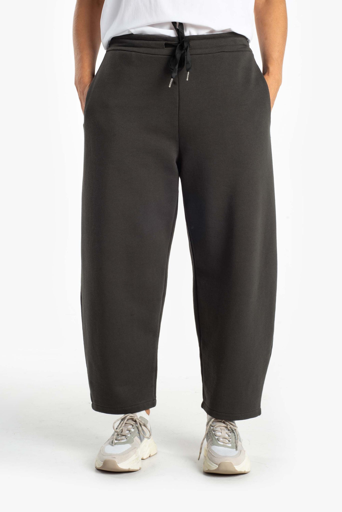 Baggy cotton fleece trousers