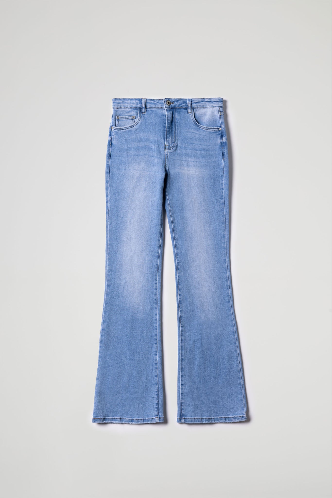 KUNMI Jeans skinny strappati da donna in denim elasticizzato KUNMI Jeans skinny strappati da donna in denim elasticizzato