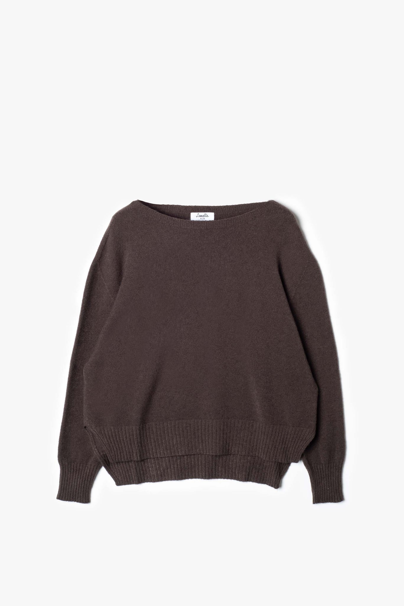 Asymmetrical pullover with side slits