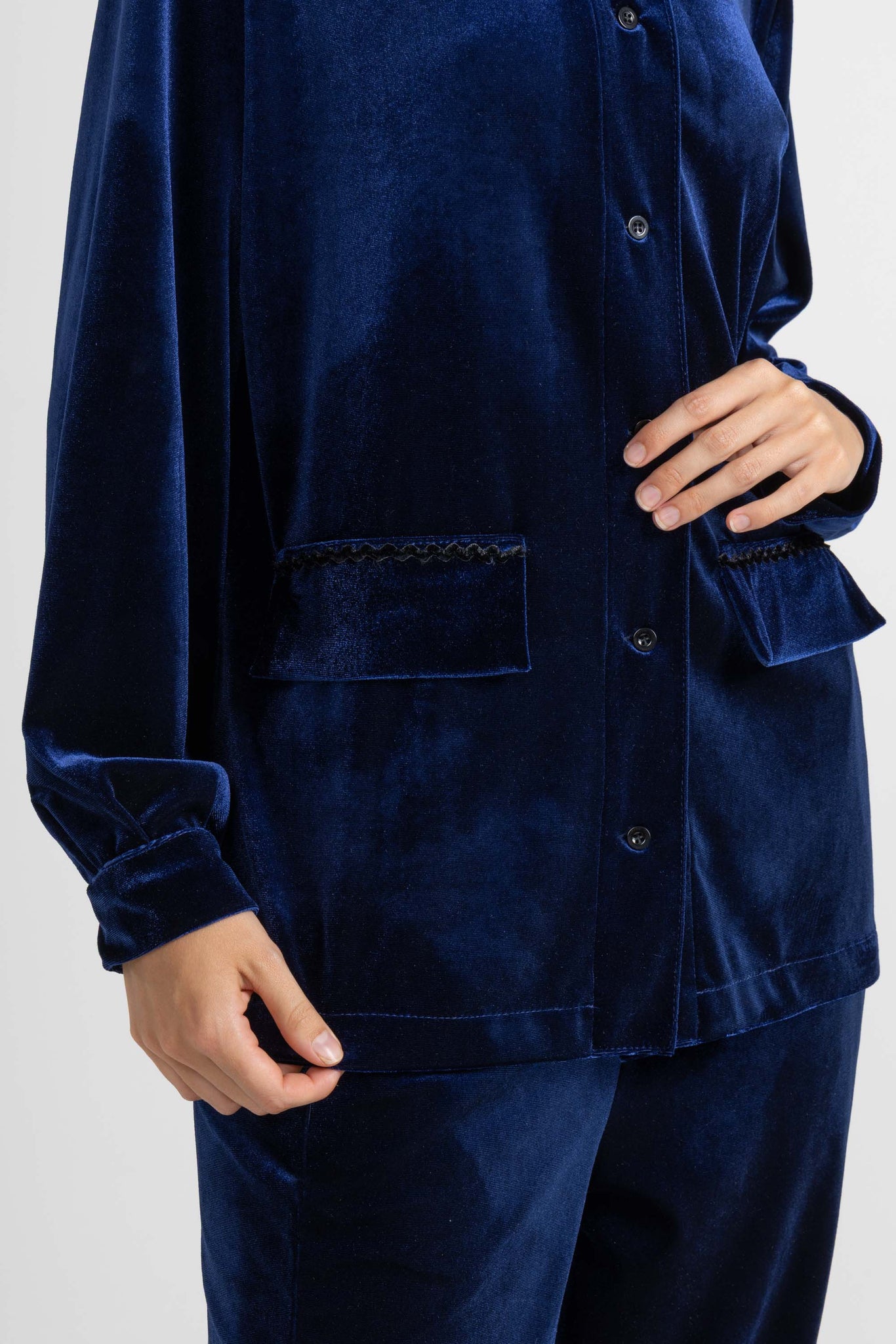 TOP IN TESSUTO DI VELLUTO - Main Image